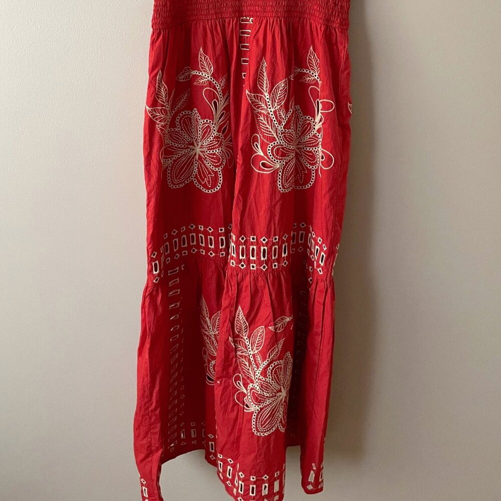 Rails Fawn Embroidered Cotton Midi-Dress in Terracota size S NWT - Picture 14 of 14